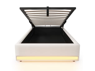 Lit coffre 90x200 cm MAISONORA coloris beige