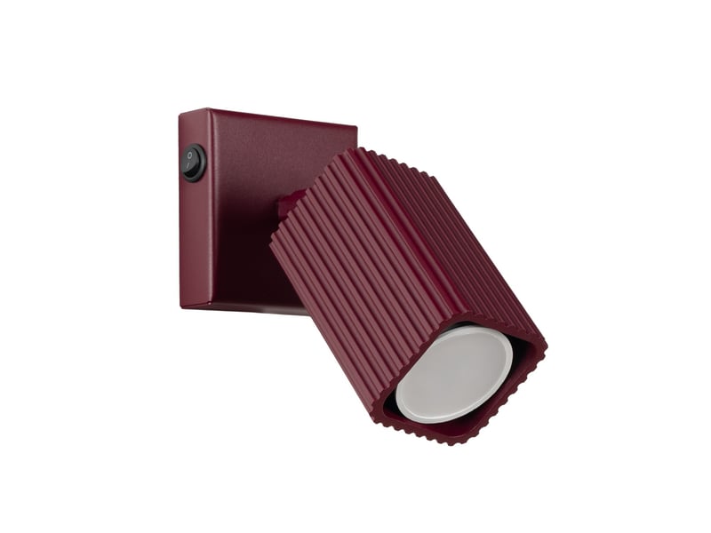  Applique rayo bordeaux avec interrupteur aluminium moderne 16x8x16cm SL.3217 - Conforama A