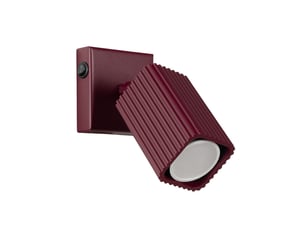 Applique rayo bordeaux avec interrupteur aluminium moderne 16x8x16cm