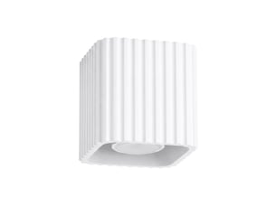 Plafonnier riff 1 blanc gu10 aluminium moderne 10x10x10cm