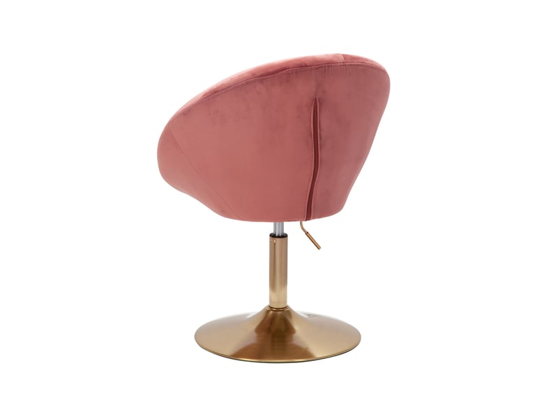 Chaise de bureau pivotante 67x62x80100 cm en velours rose - Conforama C