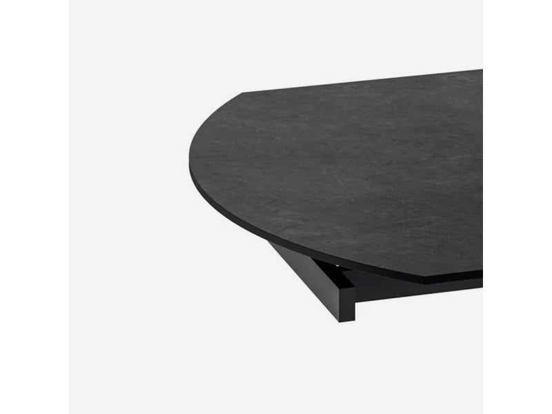 Table extensible en céramique pour cuisine et salon 120x80120 drift - gris foncé - Conforama D