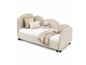 Lit avec rangement 90x200 cm TCQPZ   coloris beige