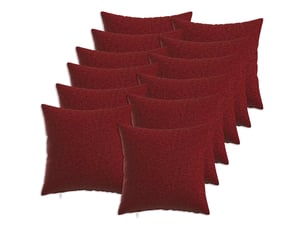 Lot de 12 coussins avec oreiller, coussins décoratifs heerlen bordeaux tissu cf50090