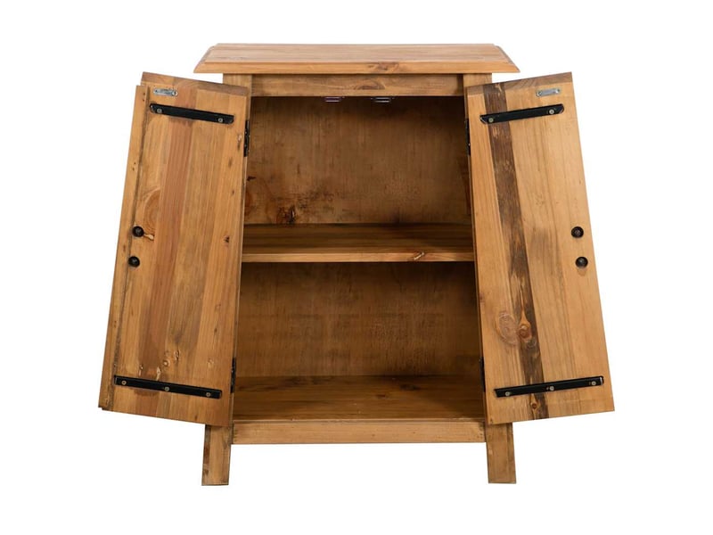  Armoire latérale de salle de bain, cabinet de salle de bain pin massif 59x32x80 cm cf65143  - Conforama D
