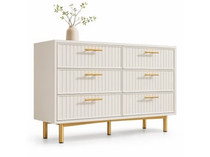 Commode 6 tiroir(s)    VLIVRA  coloris blanc largeur 120 cm
