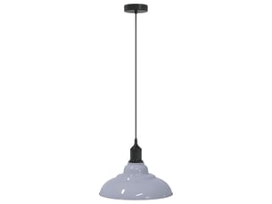 Lampe suspendue, suspension luminaire réglable hauteur e27 gris brillant ø 31cm métal