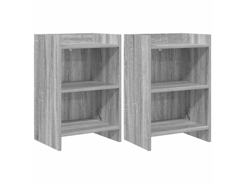  Tables de chevet 2 pièces sonoma gris 40 x 30 x 60 cm  - Conforama B