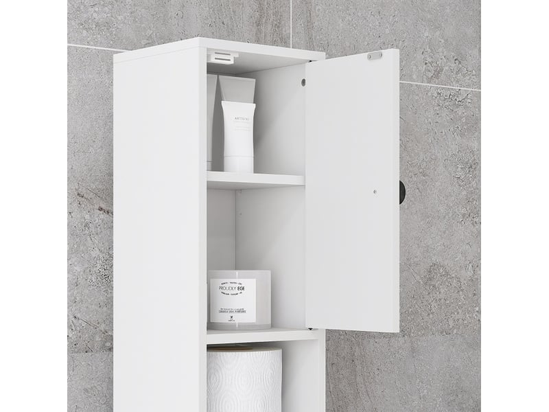  Colonne de salle de bains étroite avec tiroir 20 x 20 x 180 cm homvra  - Conforama C