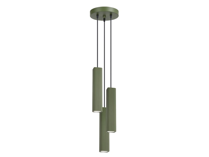  Suspension rayo 3p vert olive aluminium moderne 108x20x20cm SL.3185 - Conforama A