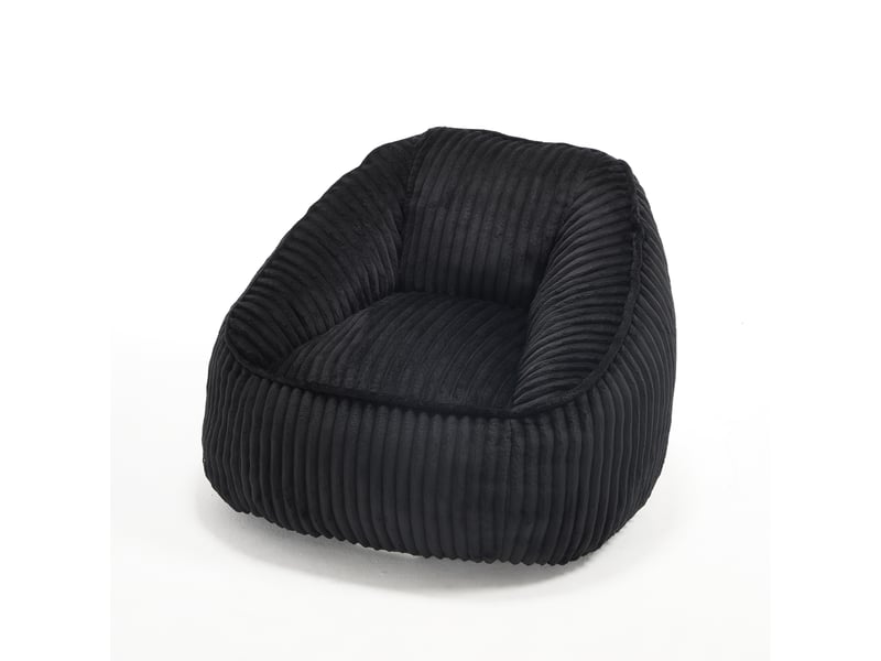  Pouf fauteuil en velours côtelé avec mousse à mémoire de forme, doux et confortable  - Conforama E