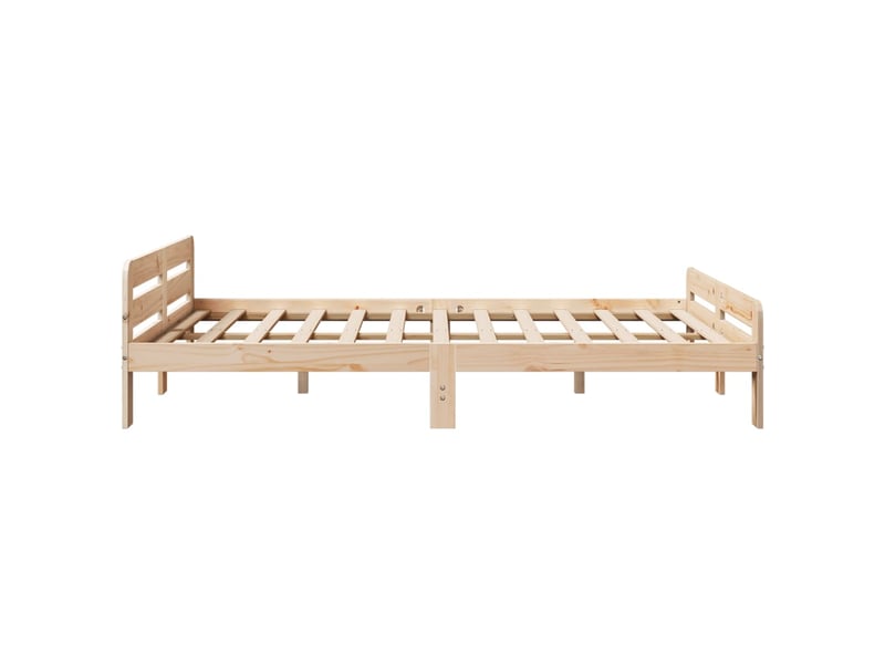  Lit double- lit adulte -  cadre de lit sans matelas 150x200 cm bois de pin massif  - Conforama D