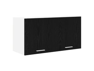 Armoire suspendue moderne rangement espace de stockage 80 x 31 x 40 cm en bois d'ingénierie chêne noir 02_0053226