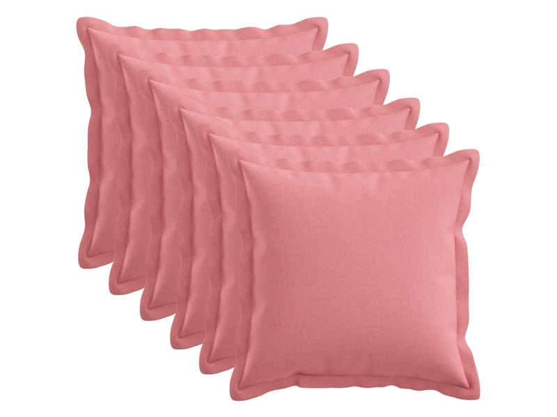  Lot de 6 coussins avec oreiller, coussins décoratifs houten rose lin synthétique cf51319  - Conforama B