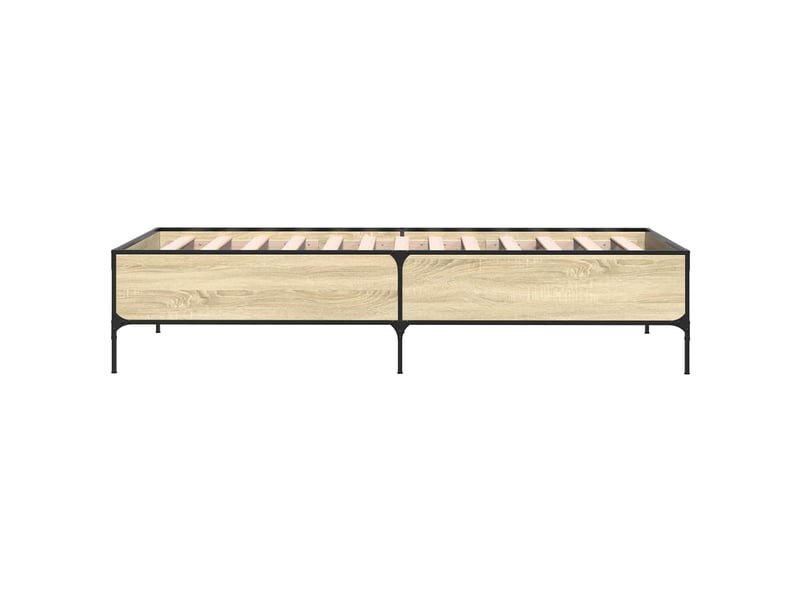  Lit simple- lit adulte -  cadre de lit chêne sonoma 80 x 200 cm bois d'ingénierie  - Conforama D