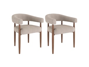 Chaise, coloris taupe, matière chenille, dimensions : 60 x 59 x 75 cm