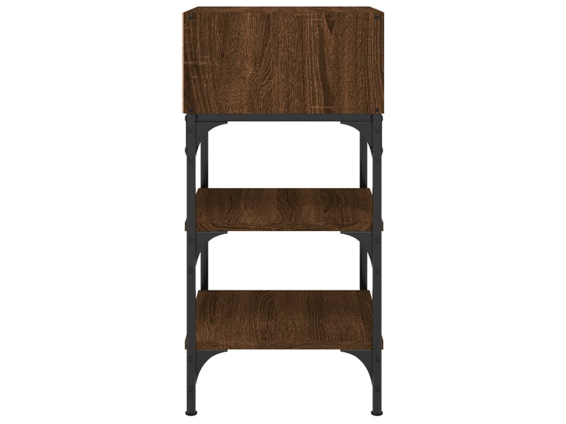  Lot de 2 tables de chevet - cabinet de chevet - table de nuit chêne marron 35x34,5x70 cm  - Conforama E
