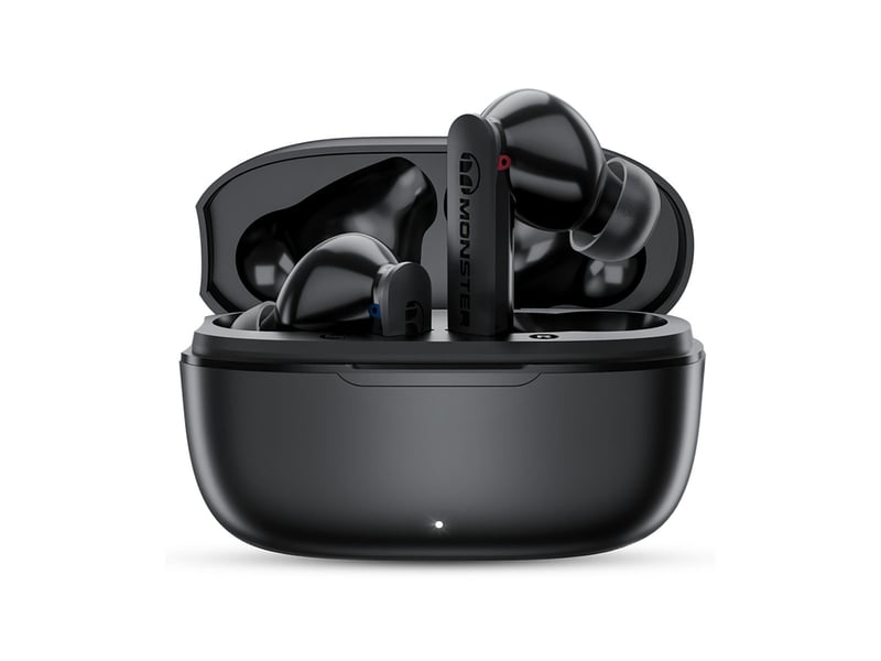 Écouteurs sans fil bluetooth 5.3 n-lite clear talk avec son immersif monster noir 137148-02 - Conforama B
