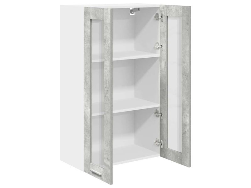 Meuble de rangement, armoire suspendue gris béton 60x31x100cm bois d'ingénierie shl8163 - Conforama E
