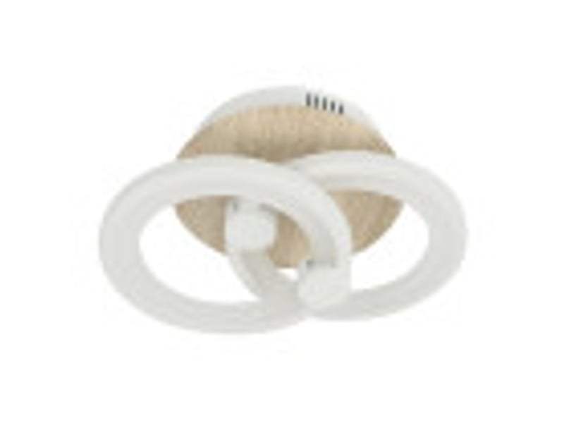  Fabrilamp sydney, plafonnier, moderne, led, 32 w, 4160 lm, 3000-4000-6500 k, blancbois clair, 14 x 30 x 20 cm 155982085 - Conforama B