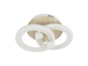 Fabrilamp sydney, plafonnier, moderne, led, 32 w, 4160 lm, 3000-4000-6500 k, blancbois clair, 14 x 30 x 20 cm