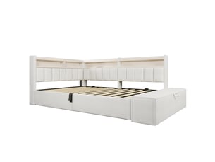 Lit banquette 140x200 cm <strong>MODERNLUXE</strong>  <strong></strong> coloris beige