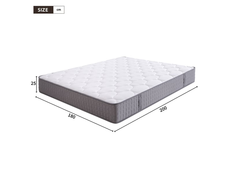  Matelas à ressorts 180x200cm, h3 25 cm d'épaisseur, 7 zones, matelas ergonomique,  livré roulé  - Conforama C