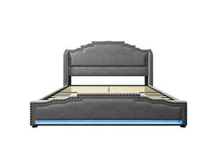Lit avec rangement 140x200 cm <strong>HAUSS SPOLE</strong>  <strong></strong> coloris gris