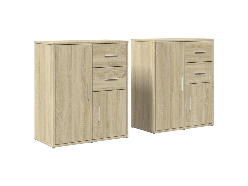  Buffets 2 pcs - bahut - meuble de rangement chêne sonoma 60x31x70 cm bois d'ingénierie  - Conforama A