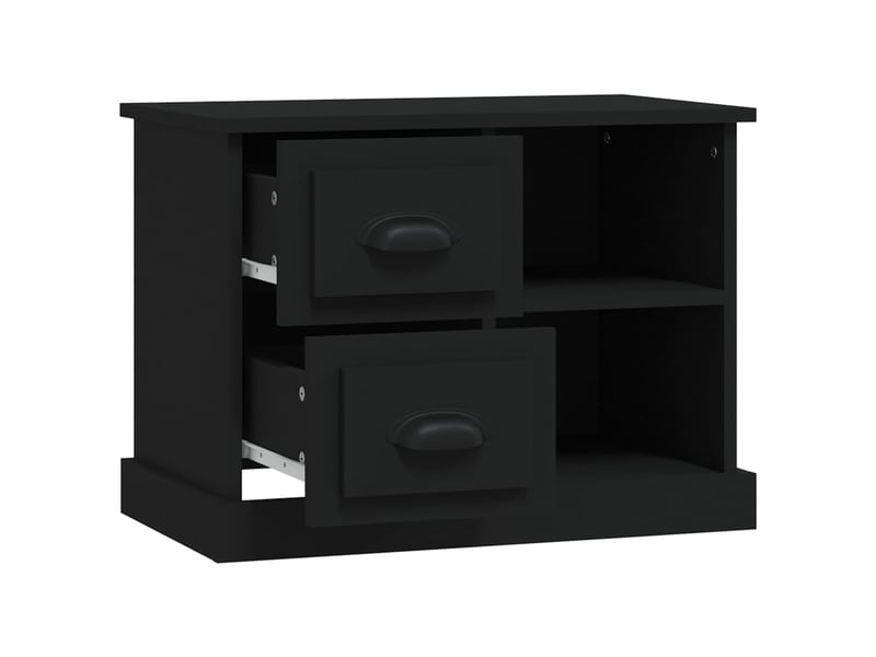  Table de chevet - cabinet de chevet - table de nuit noir 60x35,5x45 cm  - Conforama E