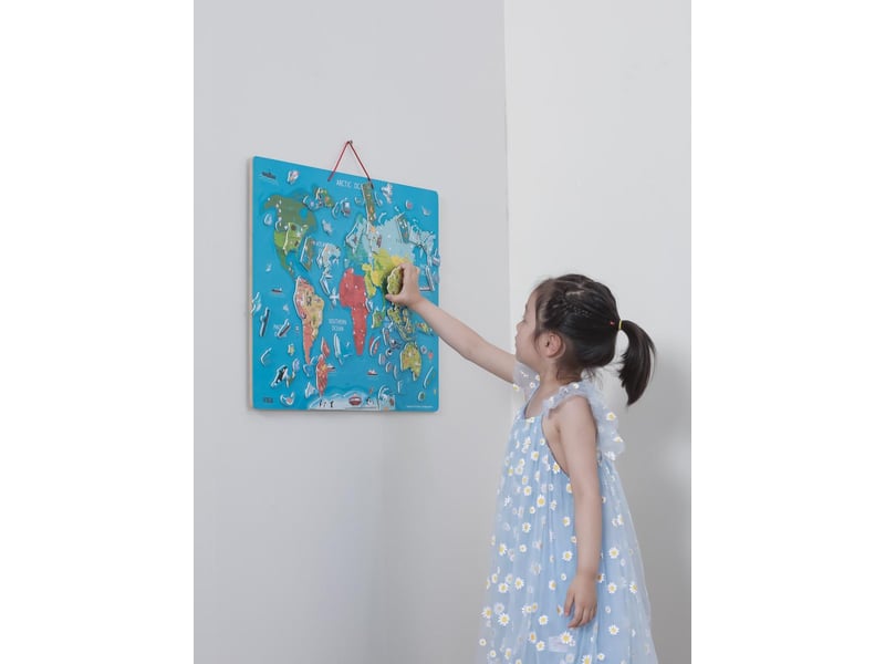  Tableau magnétique viga 44508 - carte du monde 2 en 1, 106 pièces 6971608445088 - Conforama E
