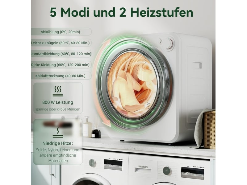  Mini sèche-linge à évacuation 48x44x57 cm 5 programmes métal blanc  - Conforama C