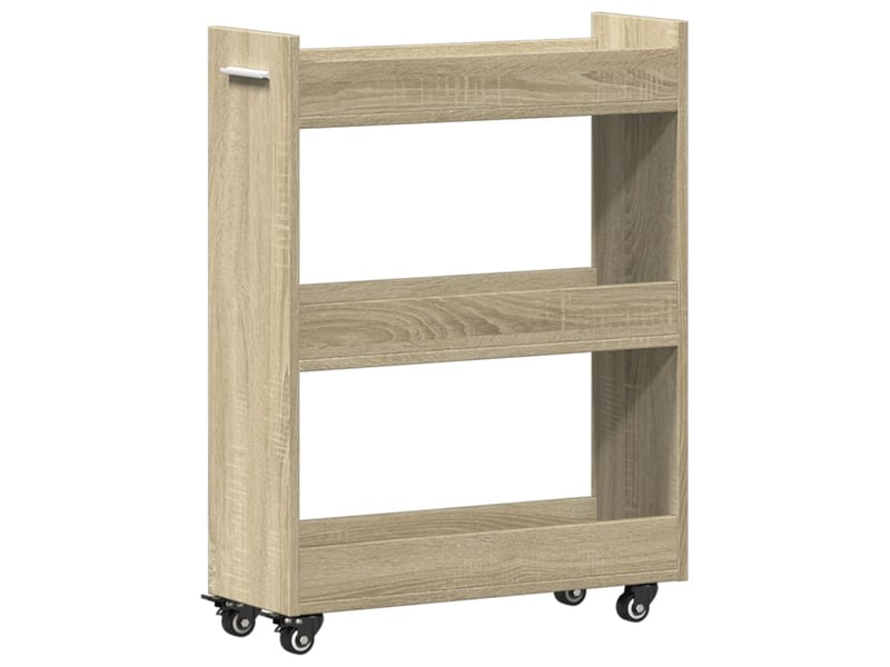  Armoire de rangement, armoire avec roues chêne sonoma 60x22x79 cm bois d'ingénierie  - Conforama A