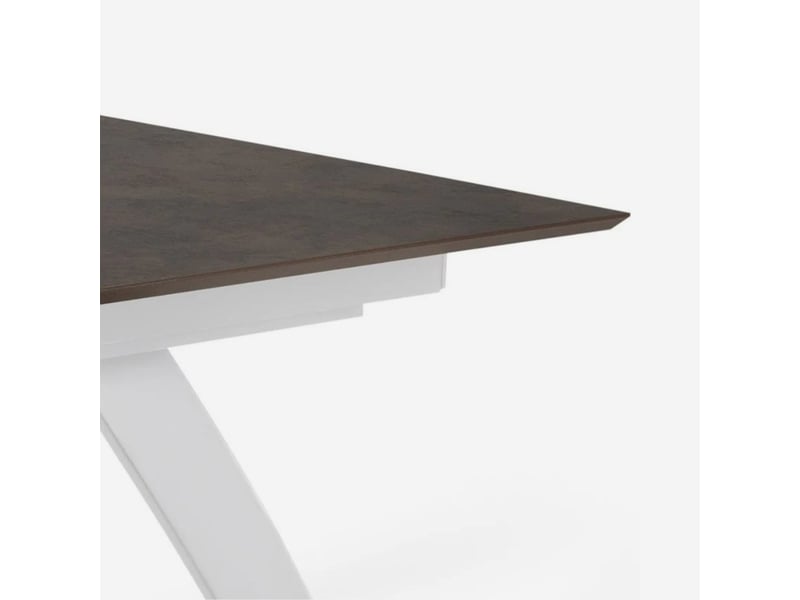 Table extensible en hpl jusqu'à 12 places 170270x90 grayson - rouiller  - Conforama D