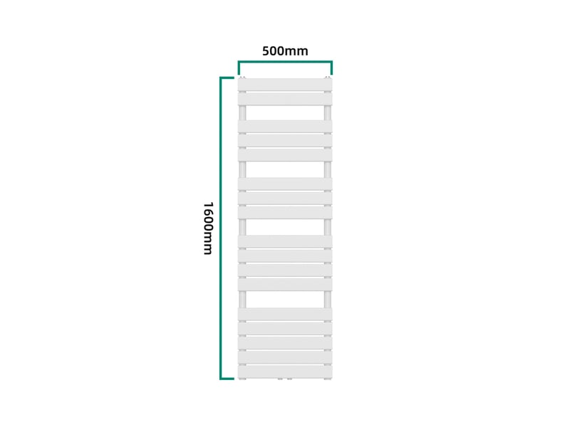  Radiateur sèche-serviettes chauffage salle de bain à lames plates acier 160 x 50 cm blanc 03_0010439  - Conforama C