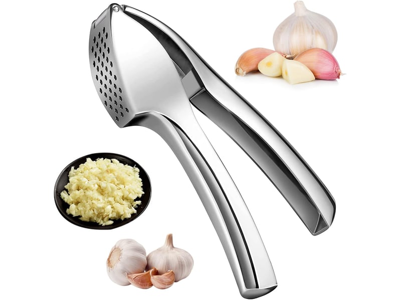  Presse-ail en acier inoxydable de cuisine professionnelle avec poignée, hachoir à gingembre, facile à nettoyer, pour cuisine et maison  - Conforama A