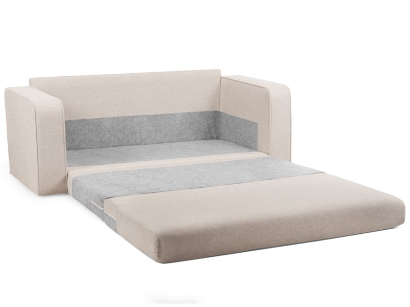  Bobochic canapé droit convertible déplimousse come tissu chiné beige COME - Conforama D
