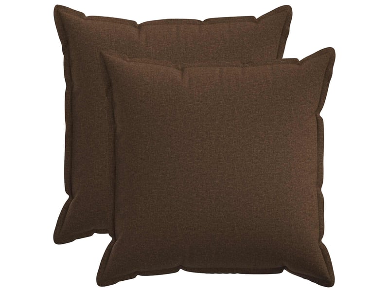 Lot de 2 housses de coussin houten marron 80 x 80 cm cf49535 - Conforama B