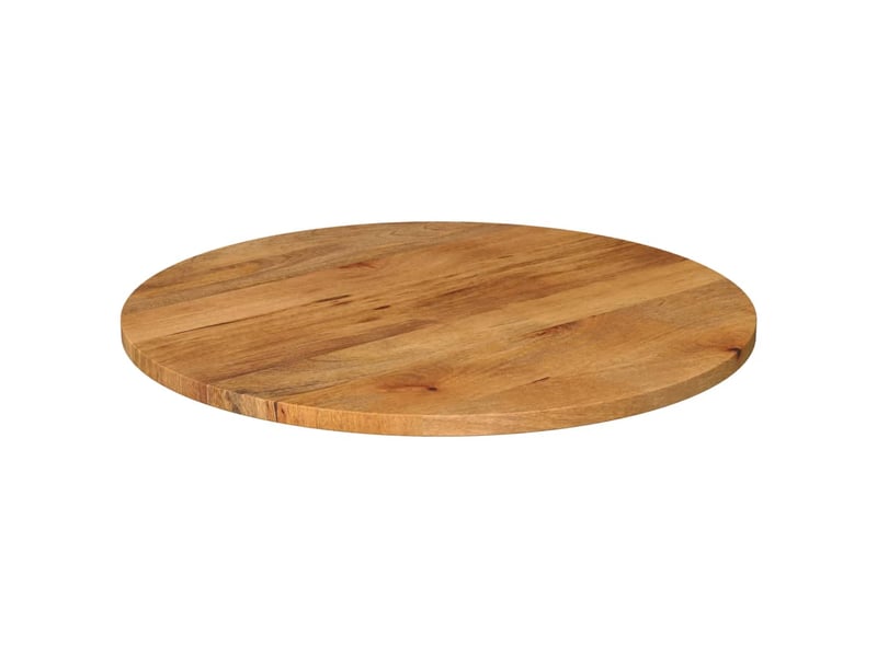  Dessus de table - plateau de table - dessus de bureau ø 80x3,8 cm rond bois de manguier massif  - Conforama A