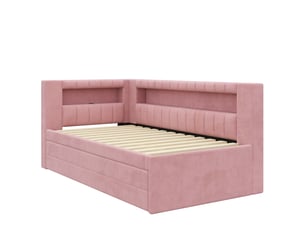 Lit gigogne 90x200 cm BIQZUYA coloris rose