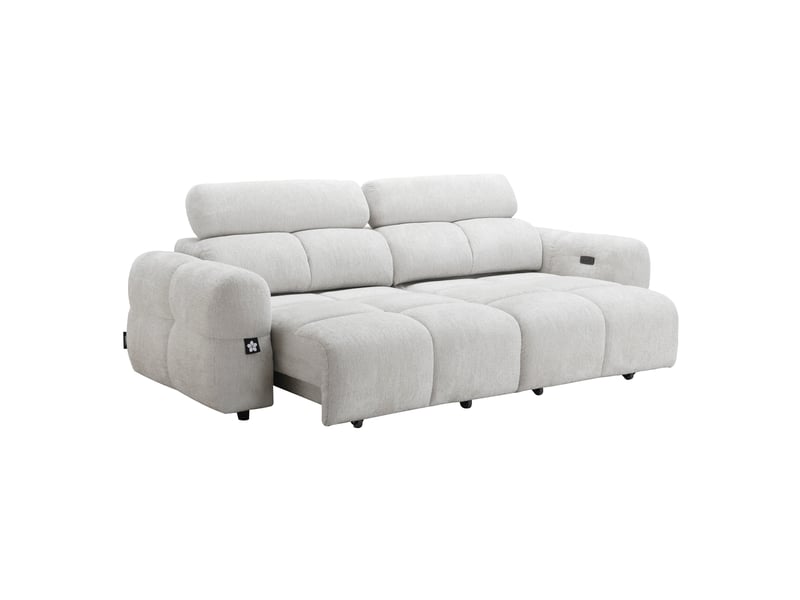  Canape droit relax électrique beige 3 pl  - Conforama M
