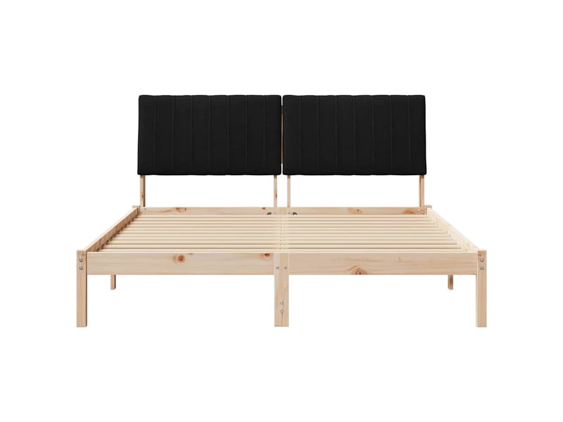 Lit double- lit adulte - cadre de lit avec tête de lit marron 150 x 200 cm pin massif - Conforama D