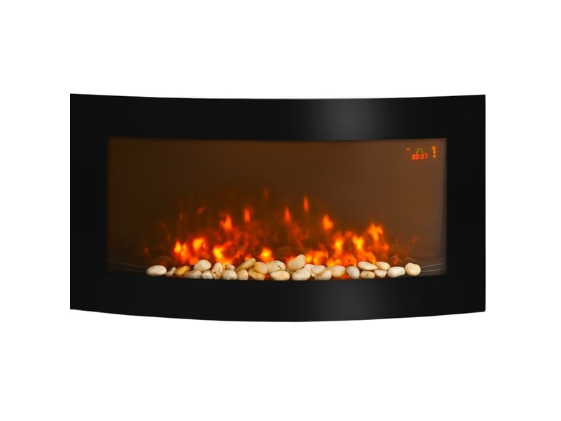  Cheminée électrique murale chauffante 10002000 w 89,2 cm homvra  - Conforama A
