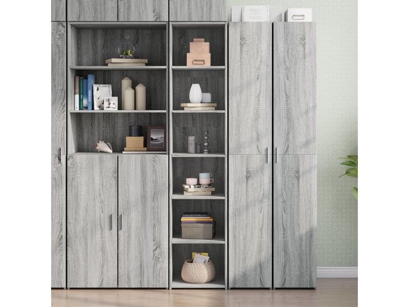  Buffet haut - bahut - meuble de rangement sonoma gris 40x41x185 cm bois d'ingénierie  - Conforama B