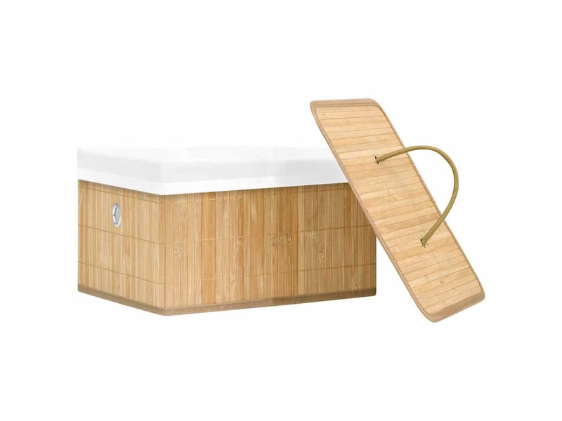  Boîtes de rangement en bambou 4 pcs  - Conforama D
