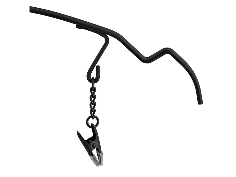  Lot de 10 cintres en métal pour sous-vêtements avec clips 16,5 x 33 x 0,5 cm style industriel en fer noir 13_0008915  - Conforama D