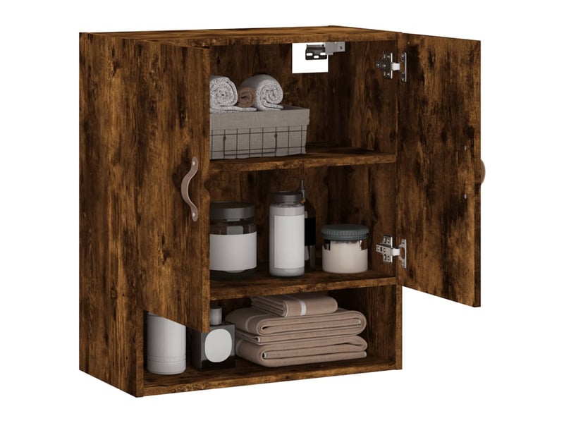  Armoire murale salon, meuble de rangement chêne fumé 60x31x70 cm bois d'ingénierie shl9308  - Conforama D