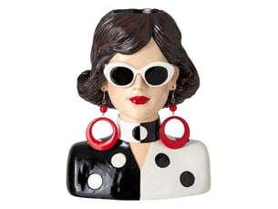 Vase buste femme boucles wilma 28cm multicolore