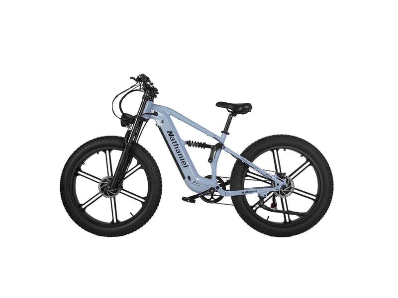  Vélo électrique 26 nathaniel syr09, 2000w double moteur, fat bike, bleu  - Conforama C