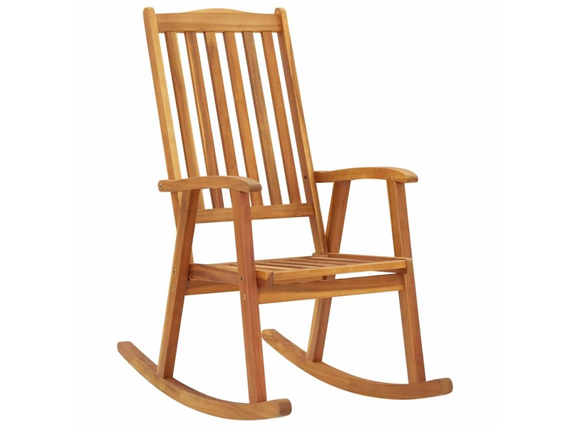  Chaise à bascule de jardin, rocking-chair avec coussins bois d'acacia massif cf31307  - Conforama A